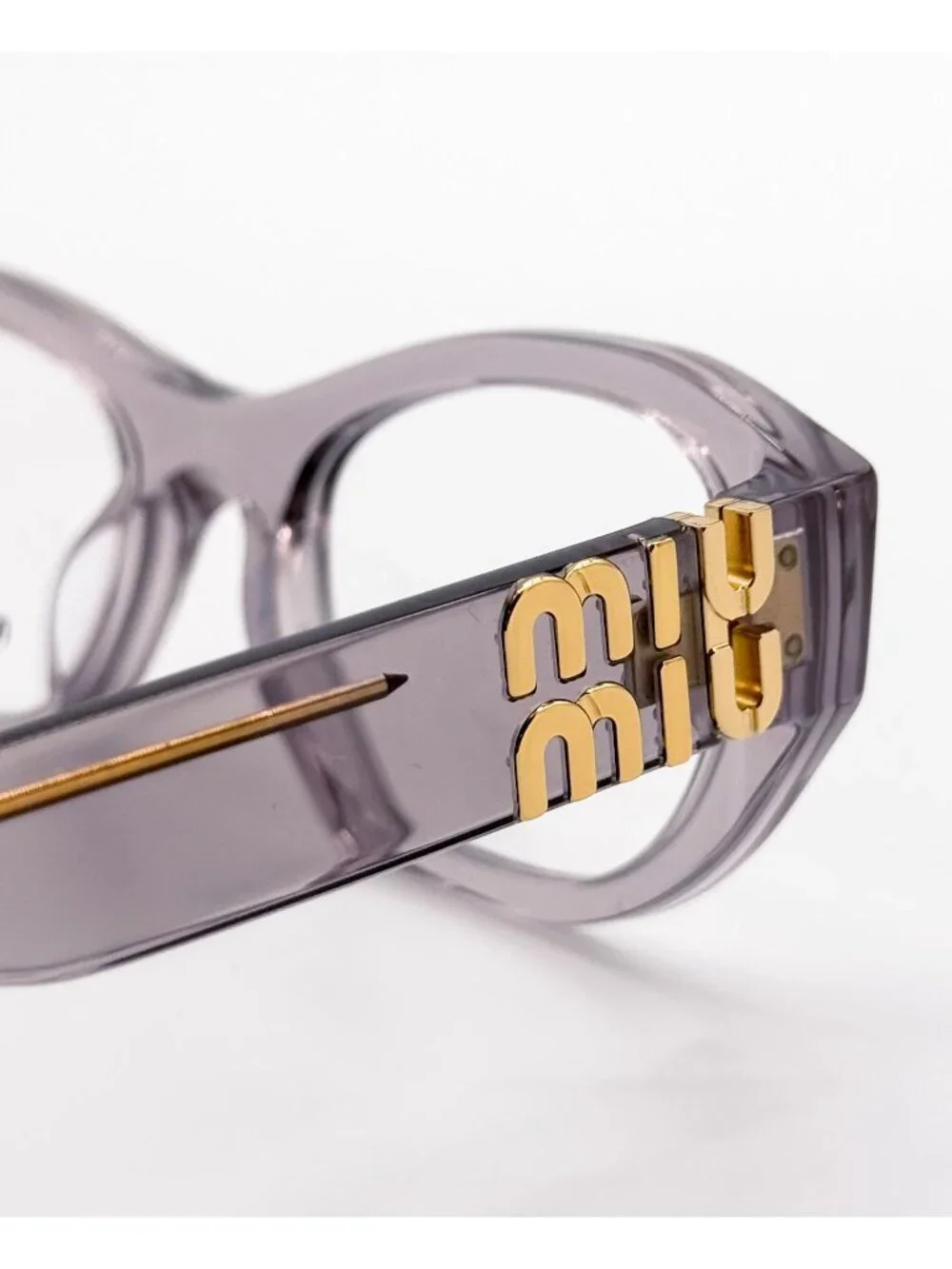 New Miu Miu MU03WV 12W1O1 Clear Pink Women Eyeglasses